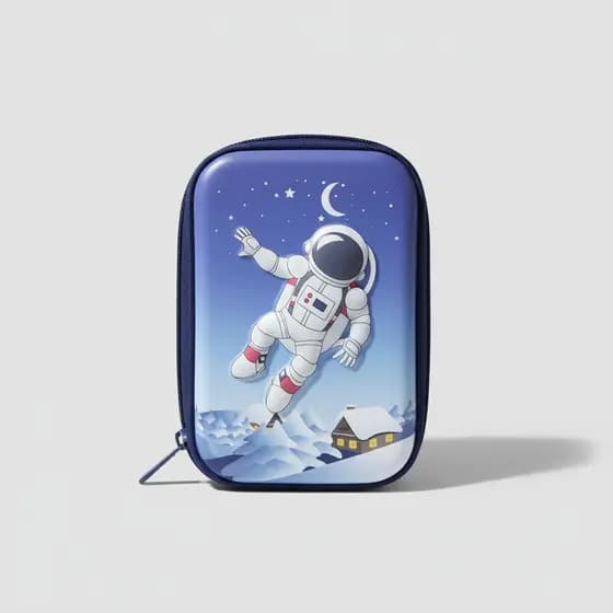 Estojo 3D com estampa de astronauta