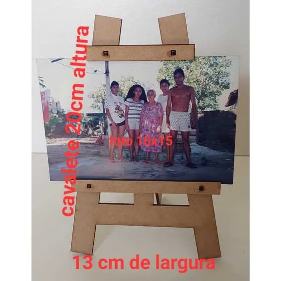 Kit 10 Porta-Retratos 10x15 Cavalete Horizontal