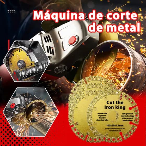 3 Pcs Disco De Corte De Metal Com Lâmina De Serra De Diamante Para Ferro Aço Inoxidável Esmerilhadeira Angular De 100mm Ferramenta