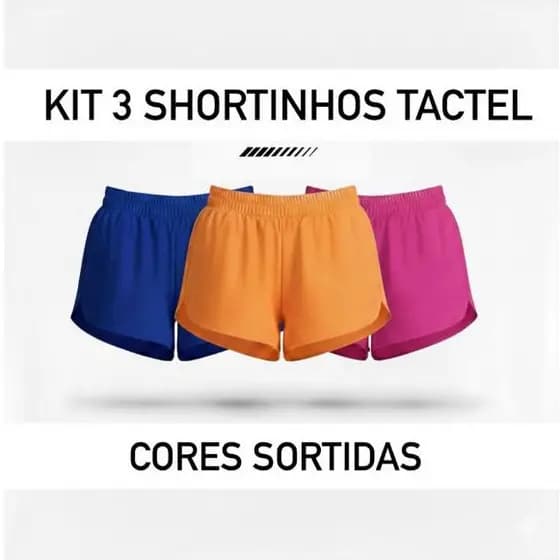 Combo 3 4 e 5 Bermudas Feminina Tactel Ideal P/ Praia Academia Tendencia 2026 Bermuda Feminina