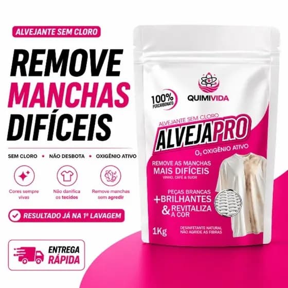 Percabonato de sódio | Alvejante Sem Cloro 1kg 100% Puro | Remove Manchas Difíceis Café Vinho Suor