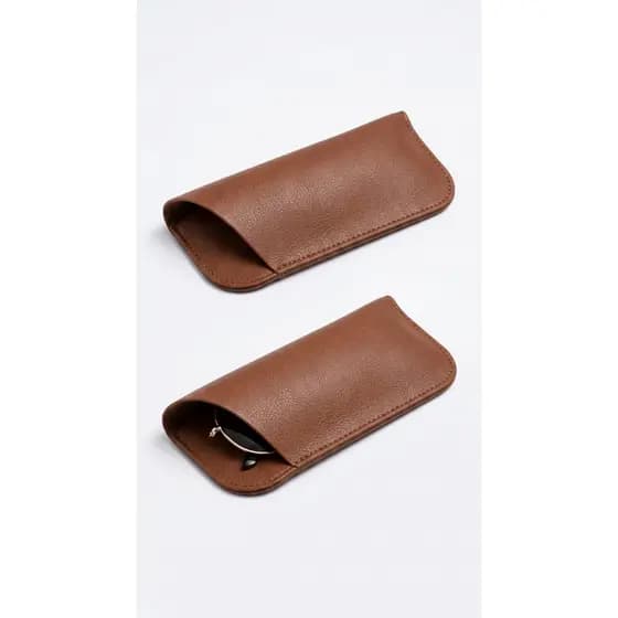 Estojo Porta Óculos em Courino Premium | Kit 2 UND Proteção Contra Riscos e Impactos, Leve Elegante