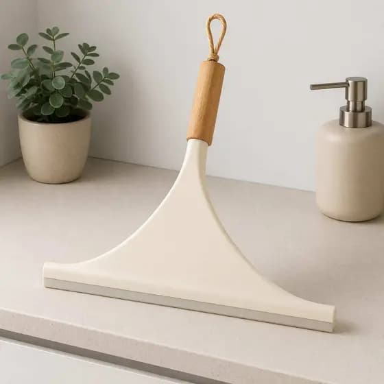 Rodinho De Pia Ecológico Com Cabo De Bambu 24x23cm Rodo De Cozinha Premium
