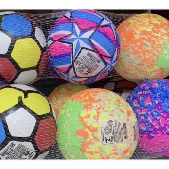 Kit 12 Bola de Praia Vinil Inflável Infantil Colorida/Modelo Sortido