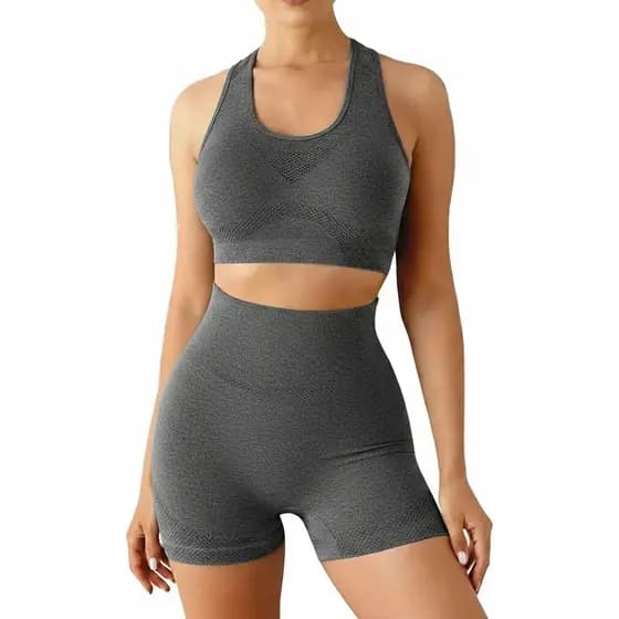Conjunto Academia Fitness Levanta Bumbum Cinza Cinza