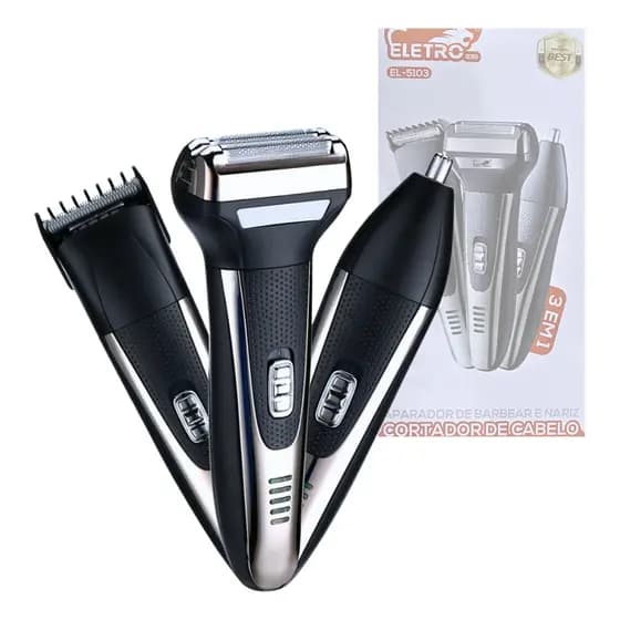 Barbeador Elétrico Profissional 3 Em 1 Shaver Aparador De Pe
