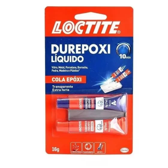 Kit 2 Cola Durepoxi Liquido 10min Epóxi Transparente Extra
