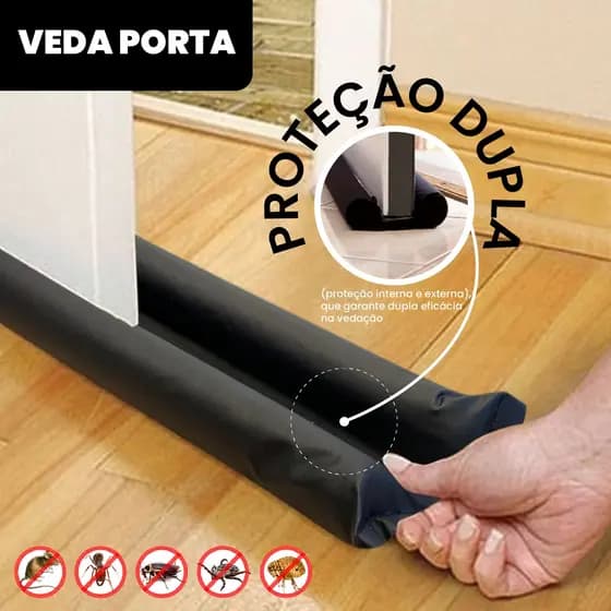 Veda Protetor Porta Impermeável 80cm/90cm Segura Pó Proteção Contra Insetos Poeira Vento - PROMOÇÃO