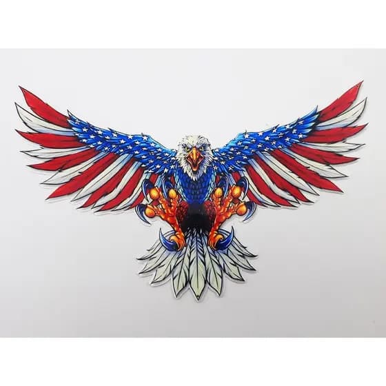 Adesivo Aguia Americana usa 25x15cm a prova d água ALTA QUALIDADE E DURABILIADADE