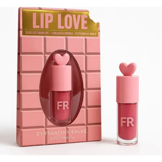 Gloss Lip love Hidratação e Brilho Intenso Efeito Bocão