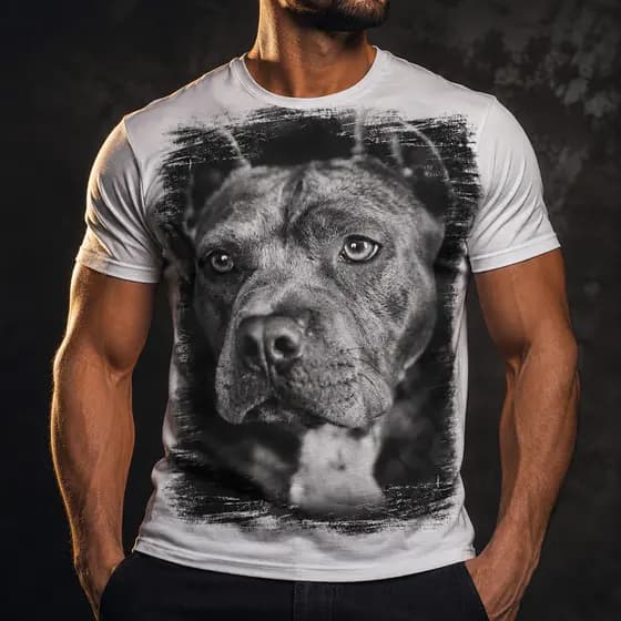 Camisa Camiseta Masculina Cachorro pit bull 4
