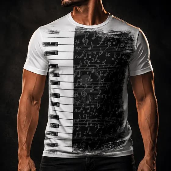 Camisa Camiseta Masculina Musica Teclado