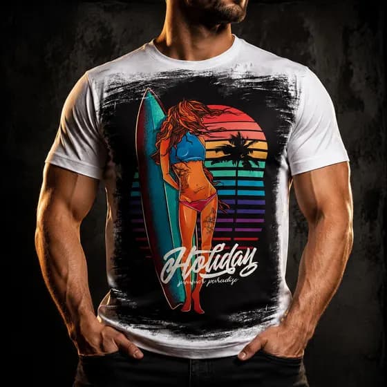 Camisa Camiseta Masculina surf surfing praia verão REF 11
