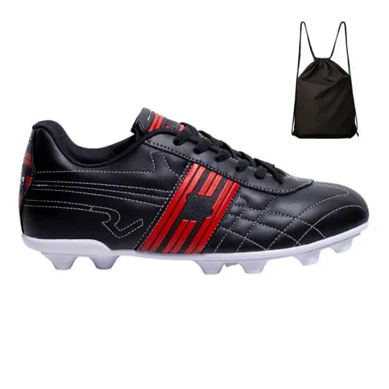 Kit Chuteira Campo Masculino Homem Futebol Trava Reforçado Resistente com Mochila Breex