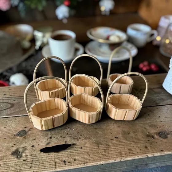 KIT Cestinha Decorativa Para Presentes E Lembrancinhas Cesta Organizadora Para Café Da Manhã E Doces