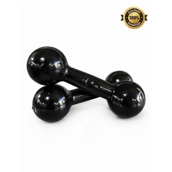 Halter Par Bola 6kg Emborrachado (2 Und) Treino Musculação Calistenia Fitness Peso Livre Funcional Academia em Casa