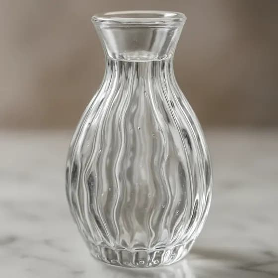 Mini Vaso de Vidro Sortido 11cm Transparente Decoração Moderna Sala Flores