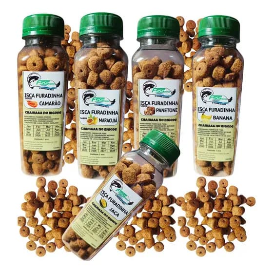 Kit 5 Ração Pesca Acquamil Furadinha Pesqueiro Tambaqui