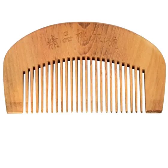 Pente de Madeira Antiestático Ideal para Cabelos e Barba Antii Frizz