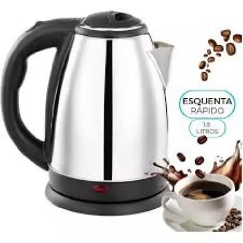 Chaleira Bule Jarra Elétrica De Inox Automático Térmica 1.8l 127v Hauskraft