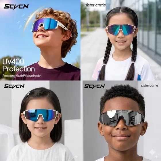 Óculos de Sol infantil Menino Com Proteção UV Menina Ciclismo Caminhada