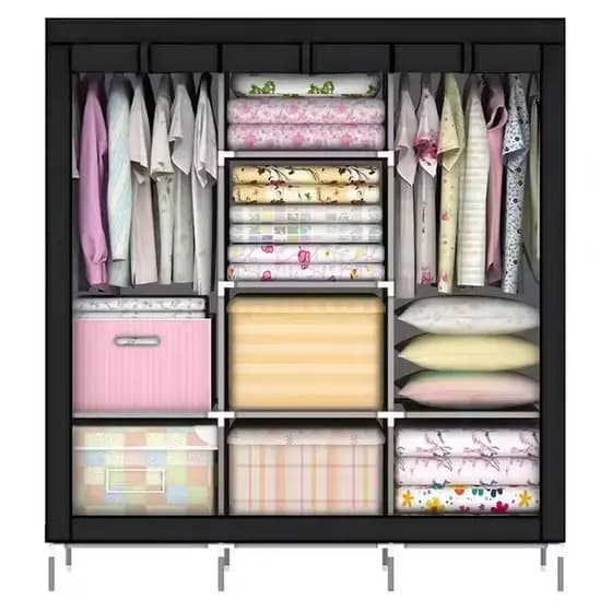 Guarda Roupa Organizador Portátil Dobrável Tecido Armário