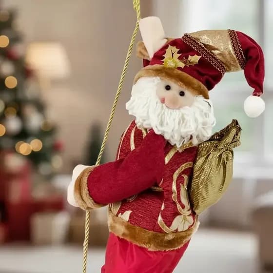 Enfeite De Natal P/ Pendurar Papai Noel Com Sino Decoração
