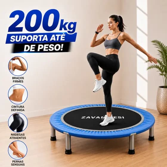 Trampolim Jump Profissional Com Capa Saia Diâmetro 1 M 200kg Mini Reforço Cama Elástica Elastica Academia