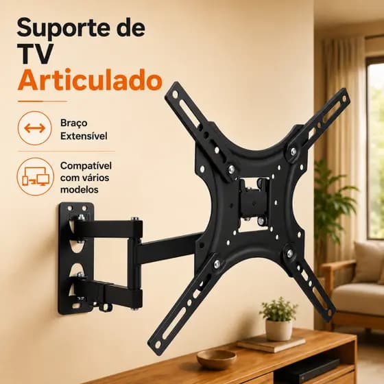 Suporte de parede para TV Full Motion para a maioria das TVs de 10 a 70 polegadas