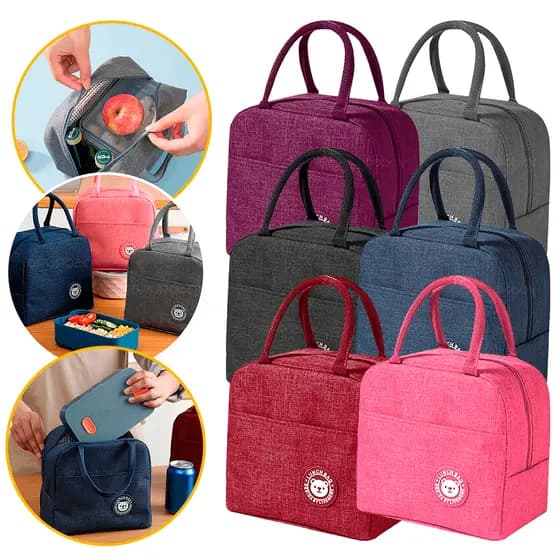 Lancheira Feminina Masculina Infantil Bolsa Térmica Marmita Portátil Necessaire Viagem