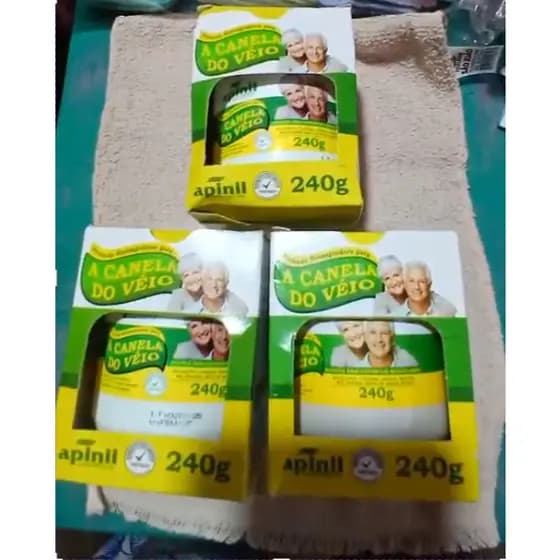 Kit 3 unidades Pomada Massageadora Canela de Veio Pote 240g Apinil Cosméticos