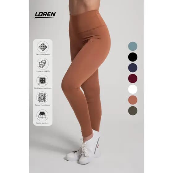 Calça Legging Cintura Alta Zero Transparência Calça Leg Fitness Conjunto Academia
