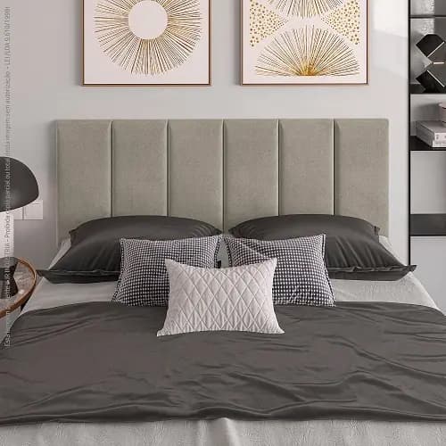 Cabeceira Almofadada Suspensa Cama Quenn Box 1,60 Decoração Casa Quarto Moderno Pratico Oferta Cores