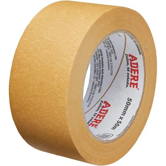 Kit 10 rolos Fita Adesiva Papel Kraft 50mm X 50m Adere