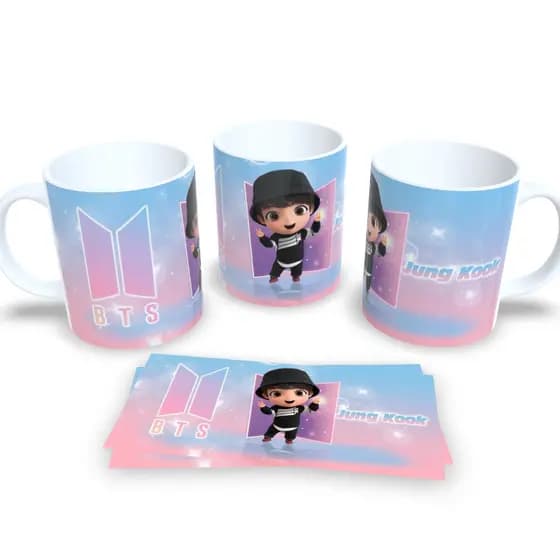 Caneca personalizada bonecos BTS1 ARMY KPOP