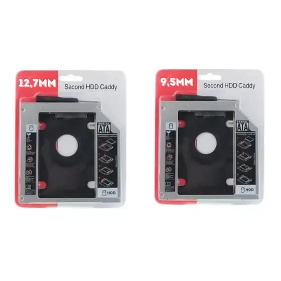 CASE ADAPTADOR BMAX CADDY 2° HD SSD/DVD P/ NOTEBOOK 12,7MM OU 9,5MM