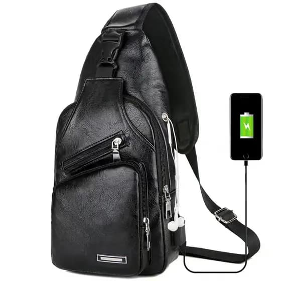 Mochila Bolsa de Peito Tiracolo Pochete Bolsa Transversal Masculina