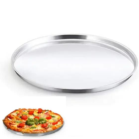 Forma Para Pizza Extra Grandes Alta 37cm, Bandeja em Alumínio Pizza Reforçada Resistente