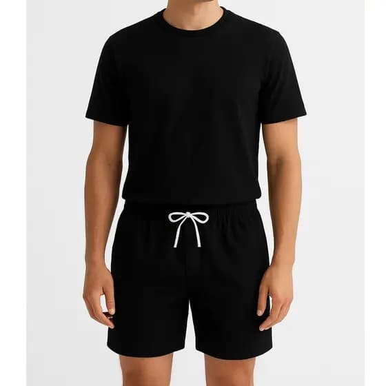 Kit Conjunto Camiseta Masculina Algodão + Short Tactel Liso Verão Oferta