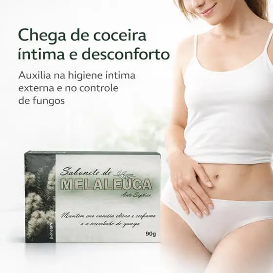 Sabonete de Melaleuca para candidiase coceira intima foliculite acne cravo espinha frieira