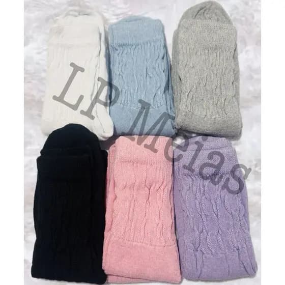 kit 3 a 12 Pares De Meia Feminina para Frio e Academia Aerobica Fitness Lisas Exercicio