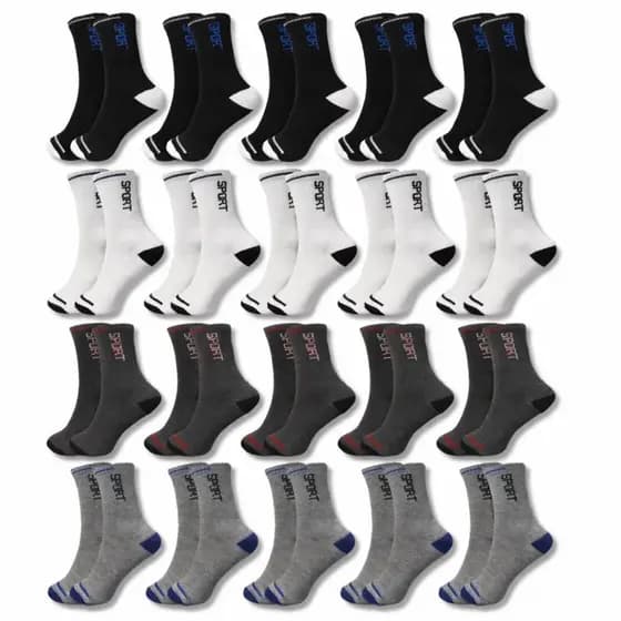 kit 24 meias cano longo masculina vários modelos cano curto soquete feminina unissex