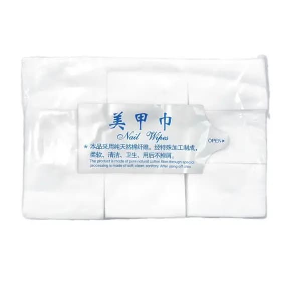 Algodão Prensado 100% Natural 1000 Unidades Remoção Esmaltes e remoção de Gel UV Nail Wipe