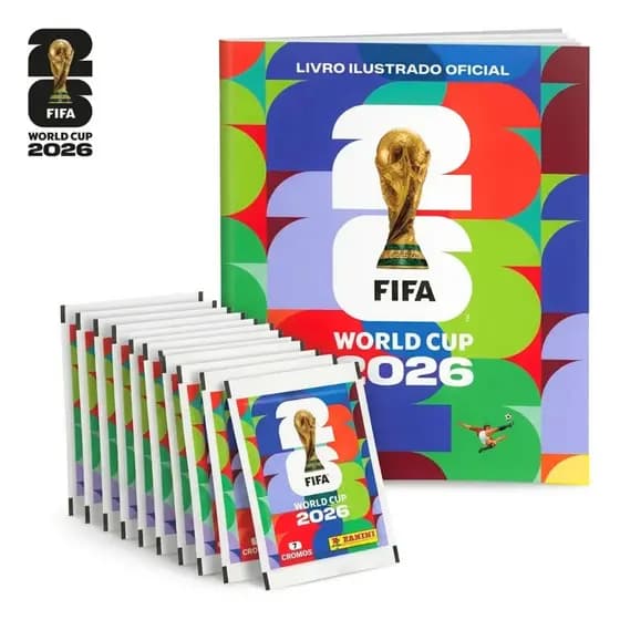 Kit Álbum + 105 Figurinhas Copa Do Mundo Fifa 2026 Panini