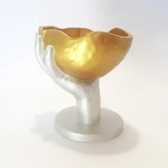 Vaso Decorativo Mão Pedestal