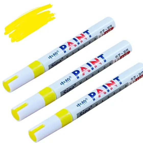 Kit 3 Caneta Pinta Pneu De Carro Marca Paint Original - Colorida