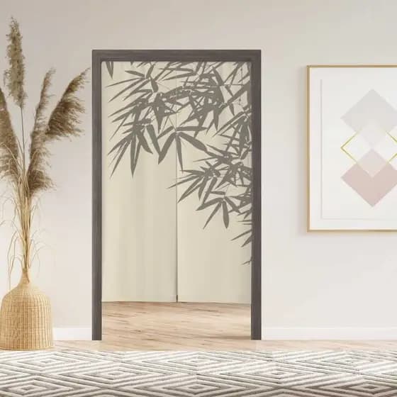 Cortinas De Linho Naturais Com Sombra De Bambu , Divisórias Decorativas Para Cozinha/Quarto/Banheiro
