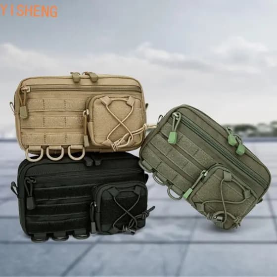 Bolsa De Cintura De Escalada YISHENG , Com Pequena Zíper Pochete À Prova D'água , Nylon 1000D