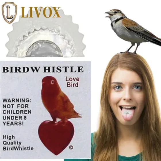LIVOX Apito De Pássaro , Chamador Língua , Truques Noisemaker Tweeting Magic Fun Bird Caller Adultos