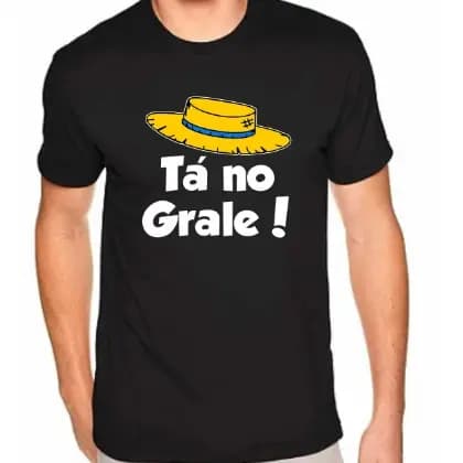 Camiseta Manga Curta Ta no Grale Gola Redonda Lançamento 2024 Variedades